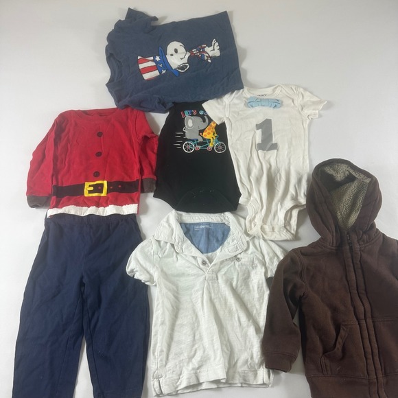Other - Lot of 7 Toddlers‎ Boys 18-24 Months Gap Carter Outfit Bundle Bodysuits Pants